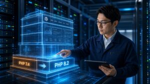 WordPressのPHPバージョンアップの手順とサポート期限を解説する記事のアイキャッチ